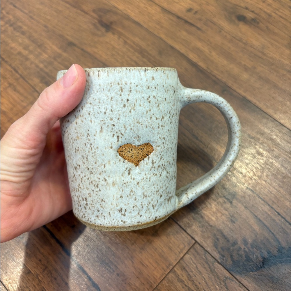 Via Luma Coffee Mug ‘All We Need Is Love’ 16oz Handmade Ceramic Stoneware